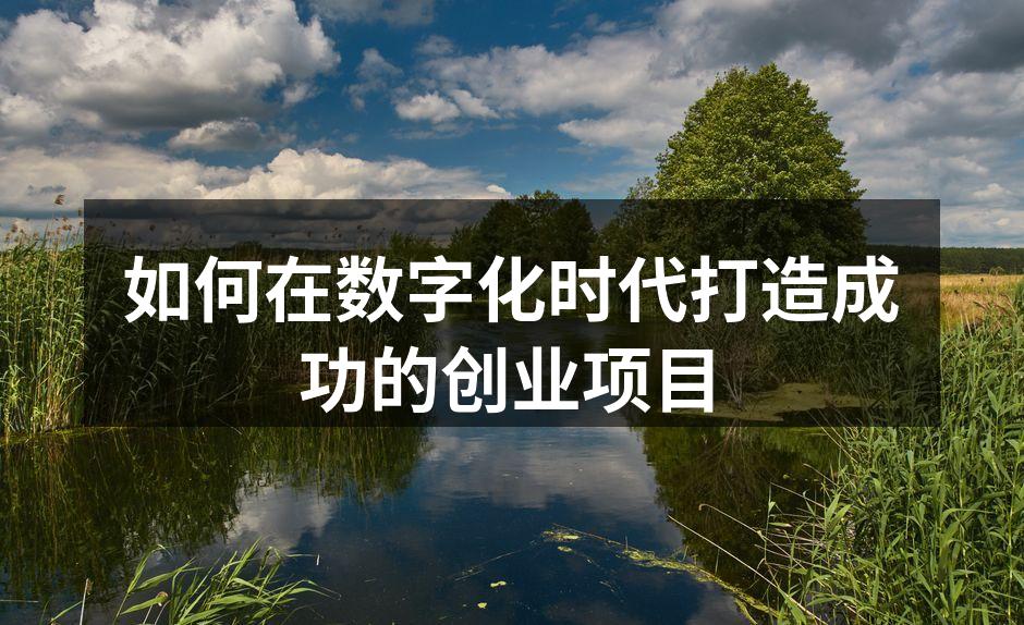 如何在数字化时代打造成功的创业项目